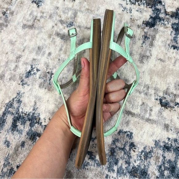 Sam Edelman Circus Cayden Sea Foam Green Business Casual Coastal Beach Sandals 7 - Picture 8 of 13